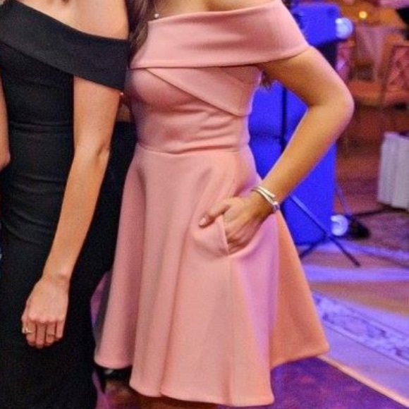 Keepsake the label dusty rose off the shoulder cross cross dress - Picture 4 of 8